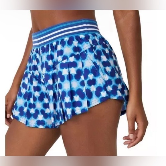 NWT Free People Movement Top Seed Printed Shorts Blue, Med, Top is also listed - Picture 2 of 11